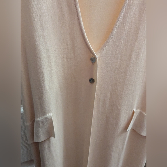 Zara Long Cream Vest - S - Picture 2 of 5